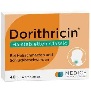 Halsschmerztabletten Dorithricin Halstabletten Classic, 40 St.