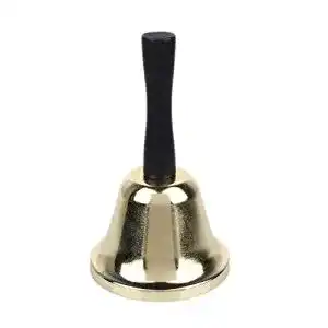 Handglocke ECHI Metalltee Tischglocke, Gold überzogen