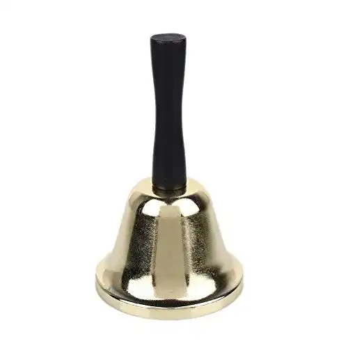 Handglocke ECHI Metalltee Tischglocke, Gold überzogen
