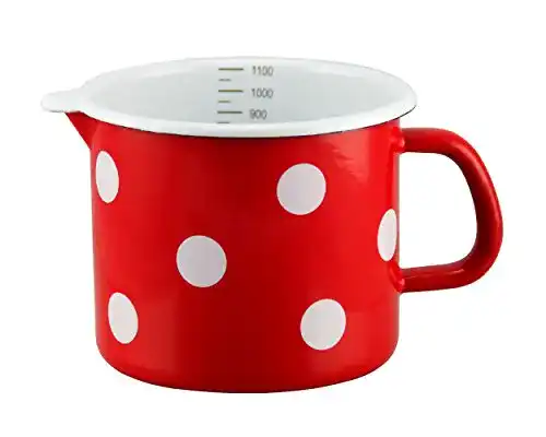 Emaille-Topf Münder Emaille-Milchtopf, Schnabeltopf, 1,1 Liter