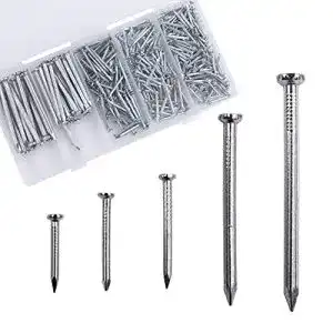 Stahlnägel OMOTOOL Set 280 Stück, verzinkte Betonnägel