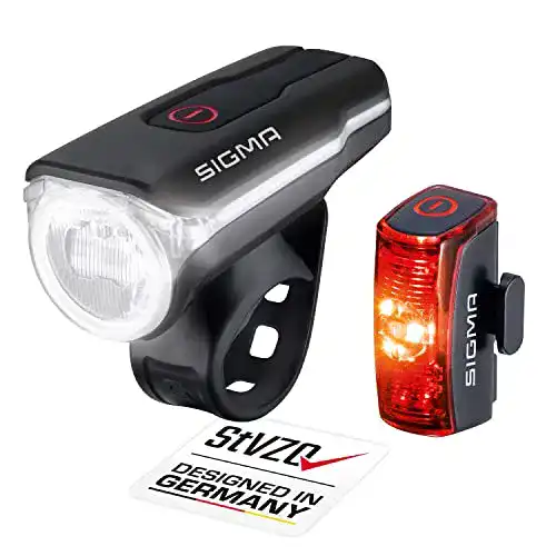 Die beste Fahrradbeleuchtung SIGMA SPORT - LED Fahrradlicht Set AURA 60 2026 Test Bestseller Fahrradbeleuchtung SIGMA SPORT – LED Fahrradlicht Set AURA 60