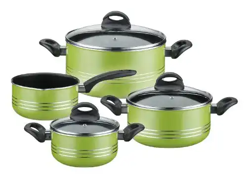 GSW-Töpfe GSW 800396 Milano Topf-Set 4-teilig grün, Aluminium