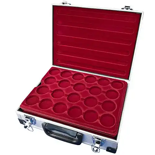 Münzkoffer MC.Sammler Alu Münzenkoffer inkl 5 Münztableaus