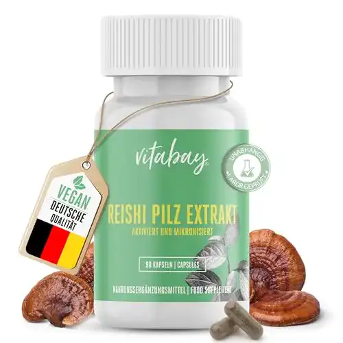 Reishi-Kapseln vitabay Reishi Pilz Extrakt 500 mg, 90 Kapseln