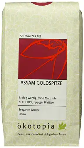 Assam-Tee Ökotopia Schwarzer Tee Assam Goldspitze, 200 g