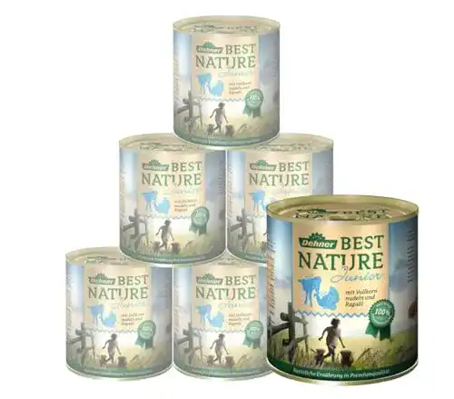 Welpen-Nassfutter Dehner Best Nature Junior, Pute und Kalb, 6x