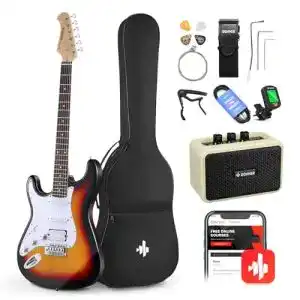 Linkshänder-Gitarre Donner E-Gitarre Set Stratocastere E Gitarren