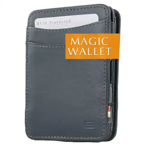 Magic Wallet Hunterson Flacher Geldbeutel Leder, mit RFID-Schutz