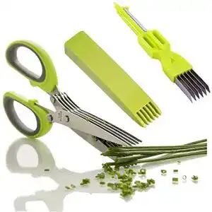 Schere CCRoom Kräuter Edelstahl Scissors Herb mit 5 Klingen