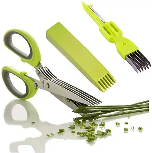 Schere CCRoom Kräuter Edelstahl Scissors Herb mit 5 Klingen