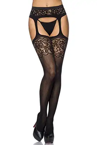 Strapsstrümpfe Atixo Straps-Stocking Damen Schwarz