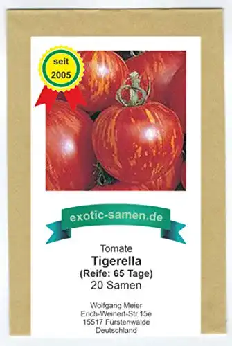 Tomatensamen exotic-samen Tigerella, 20 Samen