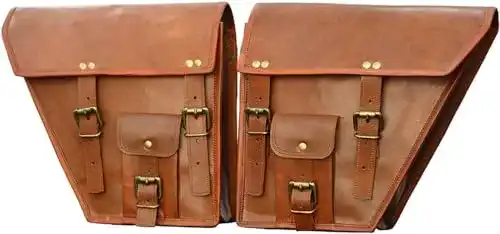 Satteltaschen Motorrad american blue 2X Motorrad Ledertasche