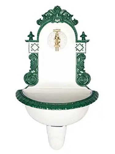 Bassena aubaho Nostalgie Waschbecken Brunnen Wandbrunnen 72cm