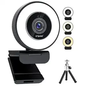 Webcam mit Ringlicht Spedal 4K Webcam mit Ringlicht, Stativ
