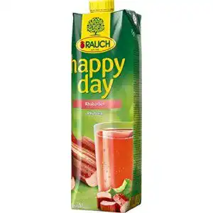 Rhabarbersaft Happy Day Rauch Rhabarber, (6 x 1 l Packung)