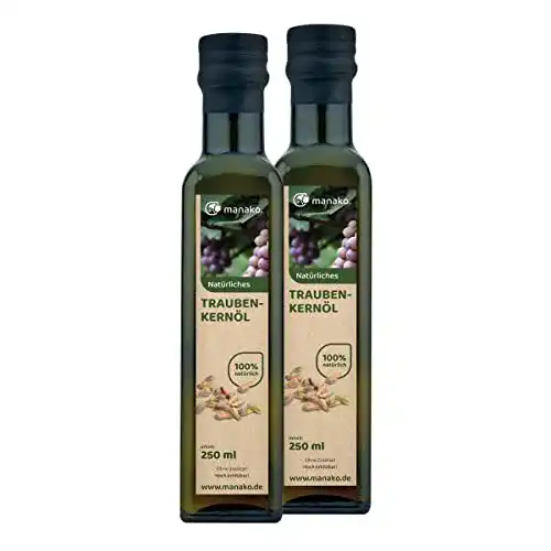 Traubenkernöl manako , raffiniert, 100% rein, 2 x 250 ml