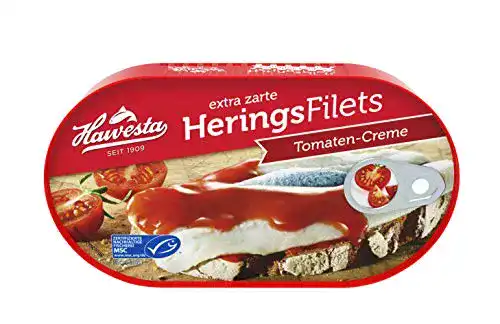 Dosenfisch Hawesta Heringsfilet in Tomatencreme, 10 x 200 g