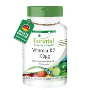 Vitamin K2 fairvital MK-7 100µg, Menaquinon MK-7, 90 Kapseln
