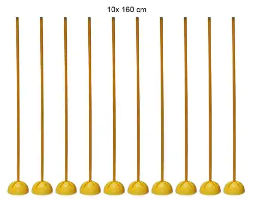 Slalomstange Boje Sport 10er Set mit befüllbarem X-Standfuß, Stange 160 cm