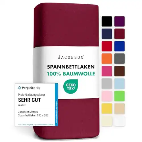 Die beste Spannbettlaken (160x200) JACOBSON Jersey Spannbettlaken 2026 Test Bestseller Spannbettlaken (160×200) JACOBSON Jersey Spannbettlaken