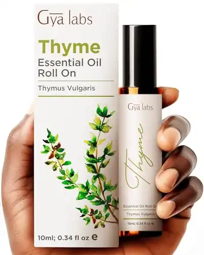 Thymianöl Gya Labs Roll-On mit ätherischem für eine sanfte Atmung
