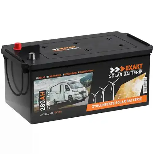 AGM-Batterie Wohnmobil Exakt Solarbatterie 280Ah 12V