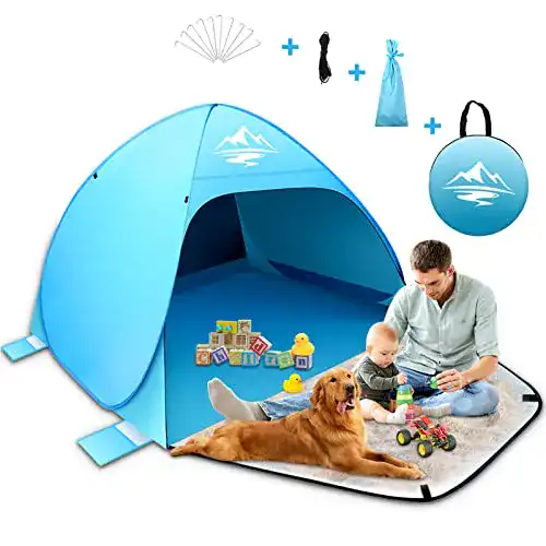 Pop-up-Strandmuschel Mimajor große, automatisch, 4 Personen
