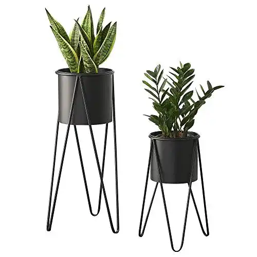 Blumenständer [en.casa] Pflanzständer im 2er Set aus Metall