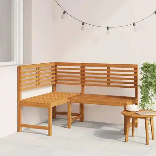 Garteneckbank (Holz) Tidyard Eckbank 140 cm Massivholz Akazie