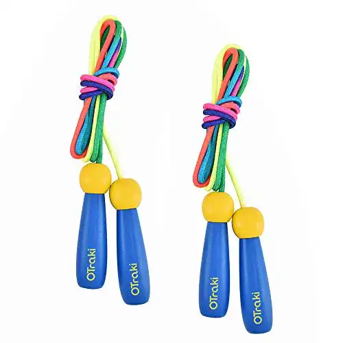 Springseil Kinder OTraki Rope Skipping Seil Verstellbare 2 Stück
