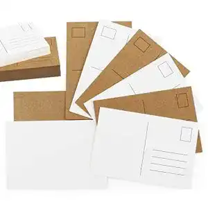 Blanko-Postkarten Mocraft 120 Postkarten Kraftpapier & weiß
