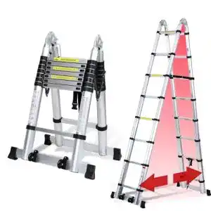 Teleskopleiter 5m Joparri Teleskopleiter Klappleiter Aluminium, 5M