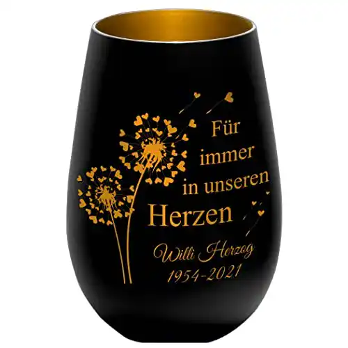 Grabschmuck Laserfy Trauerlicht, Für Immer in unseren Herzen