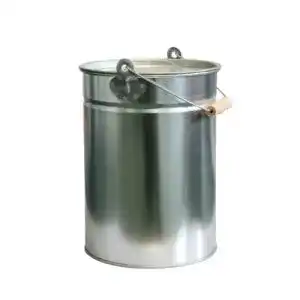 Ascheeimer Kamino-Flam Zink- mit Deckel – Kohleneimer klein, 14l