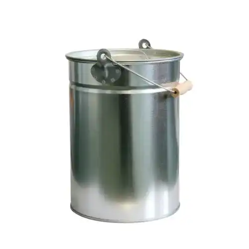 Ascheeimer Kamino-Flam Zink- mit Deckel – Kohleneimer klein, 14l