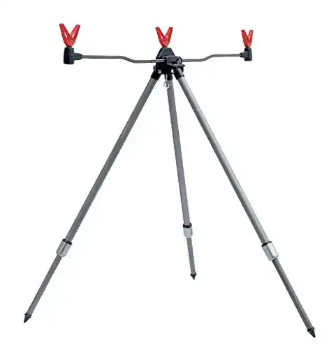 Brandungsrutenhalter .Jenzi Jenzi Tripod mit 3 Rutenauflagen komplett , ideal zum Brandungsangeln