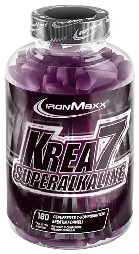 Creatin-Kapseln IronMaxx Krea7 Superalkaline Kreatin Tabl., 180 St.