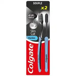 Aktivkohle-Zahnbürste Colgate Zahnbürste Slim Soft Active Kohle