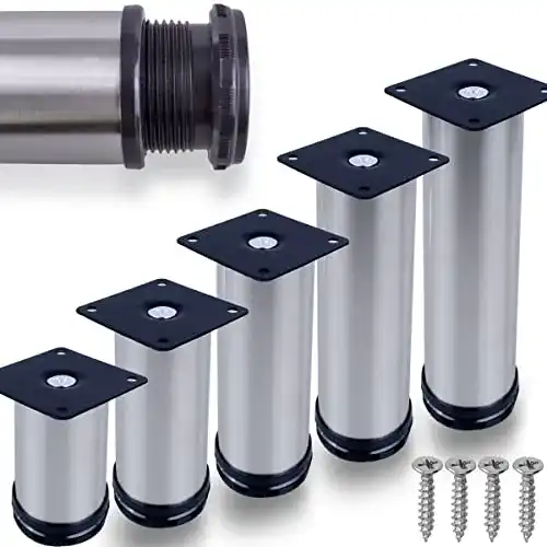 Möbelfüße Stahlia 4 x ® EDELSTAHL Möbelfuß Ø50 mm