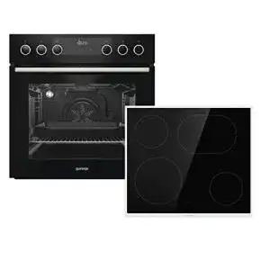 Elektroherd Gorenje Black Set III Heißluft mit HiLight-Kochfeld
