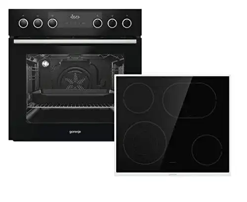 Elektroherd Gorenje Black Set III Heißluft mit HiLight-Kochfeld