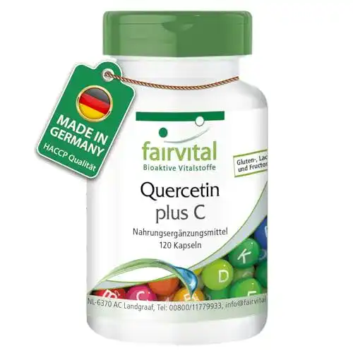 Quercetin fairvital Kapseln mit Vitamin C, 120 Kapseln, Antioxidans