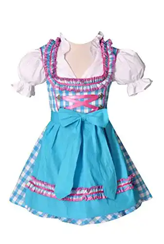 Dirndl Kinder Bayer Madl Carolin KI-Dirndl Set TÜRKIS/PINK Gr. 110