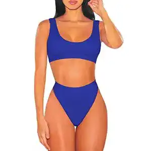 Bikini High Waist Viottiset Crop Top Bikini Set Zweiteilig