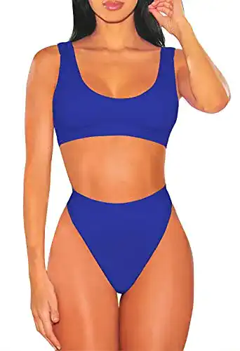 Bikini High Waist Viottiset Crop Top Bikini Set Zweiteilig