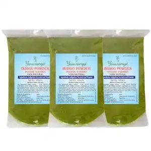 Henna-Pulver Yauvanya Pure Indigo Pulver für die Haare – 3 X 100