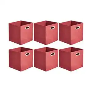 Faltbox Amazon Basics, Aufbewahrungswürfel Stoff, faltbar, 6er