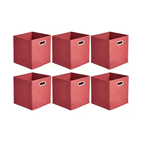 Faltbox Amazon Basics, Aufbewahrungswürfel Stoff, faltbar, 6er